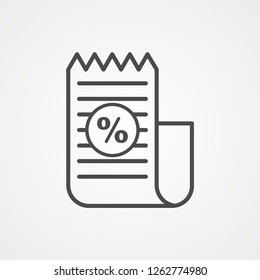 Invoice vector icon sign symbol