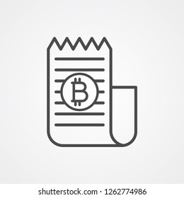 Invoice vector icon sign symbol