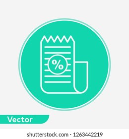 Invoice vector icon sign symbol
