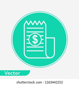 Invoice vector icon sign symbol