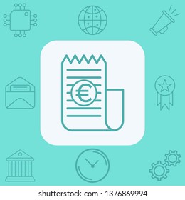Invoice vector icon sign symbol