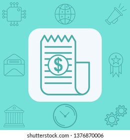 Invoice vector icon sign symbol