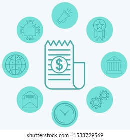 Invoice vector icon sign symbol