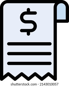 ilustración de vector de factura en un fondo transparente.Símbolos de calidad premium.Icono de vector de trazo para el diseño de concepto y gráfico.