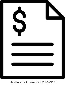Invoice Vector illustration on a transparent background.Premium quality symmbols.Stroke vector icon for concept and graphic design.