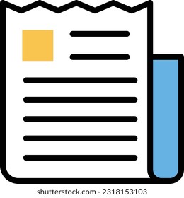 invoice   Vector illustration on a transparent background. Premium quality symmbols. Line Color vector icons for concept and graphic design.