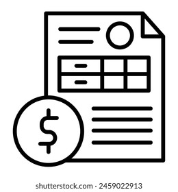 Diseño de iconos de línea de Vector de Factura