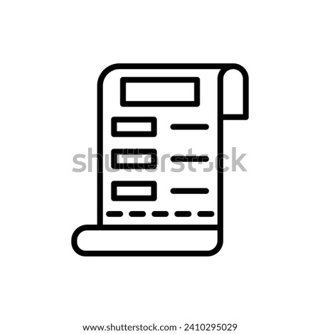 Invoice Vector Line Icon Design