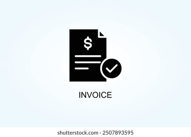 Invoice Vector Or Logo Sign Symbol Illustration