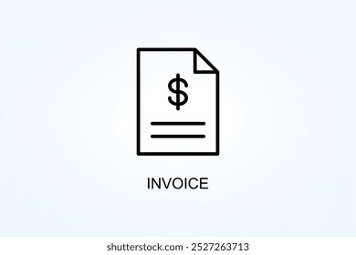 Invoice Vector Or Logo Sign Symbol Illustration