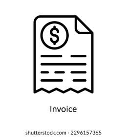 Invoice Vector    outline Icons. Simple stock illustration stock