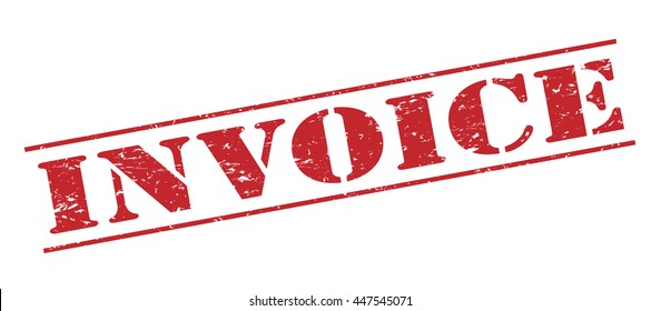 invoice vector stamp on white background