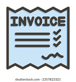 Invoice Vector Thick Line Filled Colors Icon For Personal And Commercial Use.
