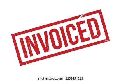 Invoiced Rubber Stamp Seal Vector