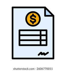 Invoices Icon Element for Design