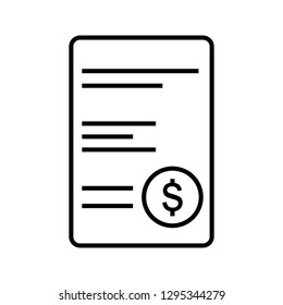 Invoices Line Black Icon