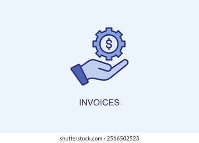 Invoices Vector Icon Or Logo Illustration