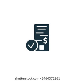 Invoicing icon. Monochrome simple Virtual Assistant icon for templates, web design and infographics