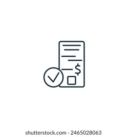 Invoicing icon. Monochrome simple Virtual Assistant icon for templates, web design and infographics