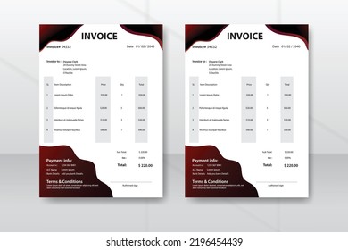  Invoicing quotes, money bills or price invoices and payment agreement design templates, Tax form, bill graphic or payment receipt page set. Business invoice form template.
