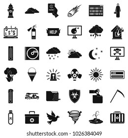 Involuntary icons set. Simple set of 36 involuntary vector icons for web isolated on white background