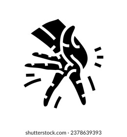 involuntary movements disease symptom glyph icon vector. involuntary movements disease symptom sign. isolated symbol illustration