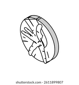 involuntary movements disease symptom isometric icon vector. involuntary movements disease symptom sign. isolated symbol illustration