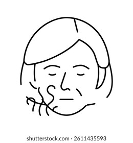 involuntary movements disease symptom line icon vector. involuntary movements disease symptom sign. isolated contour symbol black illustration