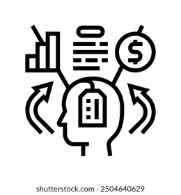 involvement consumer behavior line icon vector. involvement consumer behavior sign. isolated contour symbol black illustration