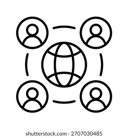 Ilustração do vetor do ícone de contorno de envolvimento