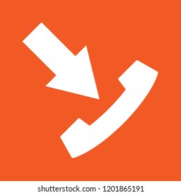 Inward call icon, stock vector illustration, EPS10.