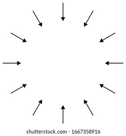 Flechas radiales y circulares internas 