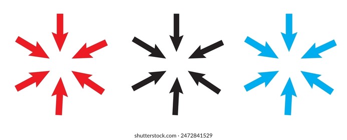 Inward and outward icon vector illustration.