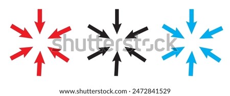 Inward and outward icon vector illustration.
