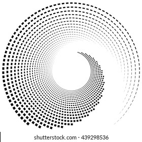 Inward spiral of rectangles. abstract geometric design element.