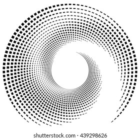 Inward spiral of rectangles. abstract geometric design element.