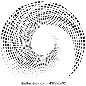 Inward spiral of rectangles. abstract geometric design element.