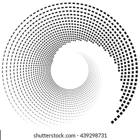 Inward spiral of rectangles. abstract geometric design element.