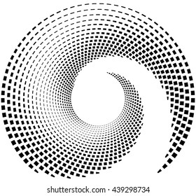 Inward spiral of rectangles. abstract geometric design element.