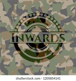 Inwards on camouflage texture