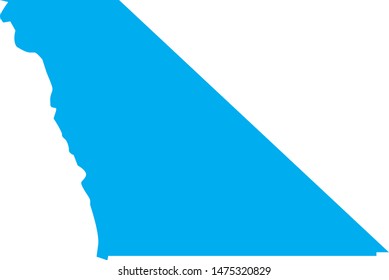 Inyo county map in the state of California