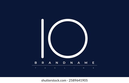 IO Abstract letter logo. This logo icon incorporate with abstract shape in the creative way