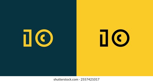 IO abstract minimalist letters Logo Monogram. It is a minimalist logo, this logo is made by combining two letters