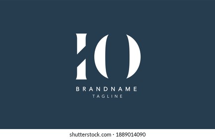 IO Alphabet Initial Letter Monogram Icon Logo Vektorgrafik