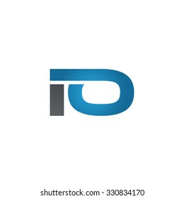 IO company linked letter logo blue