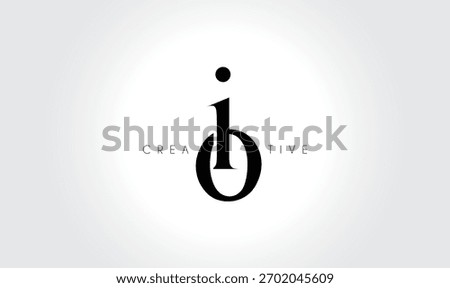 IO Elegant Serif Monogram Logo – Luxury Lowercase Typographic Lettermark for Modern Branding