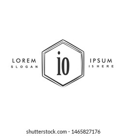 IO Initial beauty monogram logo vector