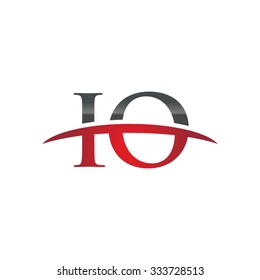 IO initial company red swoosh logo