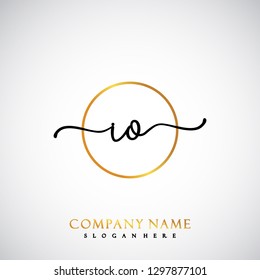 Io Initial Handwriting Logo Template Vector Stock Vector (Royalty Free ...