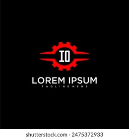IO initial monogram for automotive logo design vector